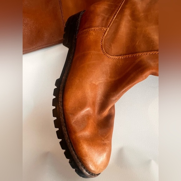 Cole Hahn Tall Boots Cole Haan Brown Leather Arlington tie back Riding Boots 8 - Picture 10 of 16
